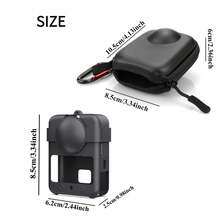 Osmo 360 Camera Protective Case Set: EVA Hard Protective Shell With PU Leather Waterproof Outer Case And Anti-Scratch Silicone Cover, Including Lens Cap And Wrist Strap For All-Round Protection - Multicolor - View 4