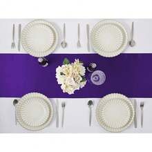 Purple Satin Table Runner 12x108 Inches Long, Silk-Like Smooth Table Decor For Wedding Birthday Party, 12 Pack - 紫色 - 查看 6