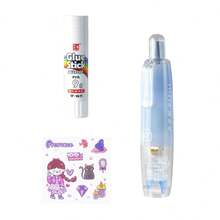 2 piezas de pegamento doble cara de gran capacidad, 3 piezas de barras de pegamento sólido blanco, 2 piezas de pegatinas de dibujos animados lindos, conjunto de herramientas de aprendizaje de alto valor, artículo esencial para volver a la escuela - Conjuntos - Ver 7