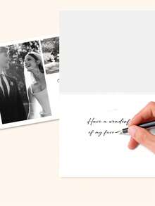 Custom Wedding Greeting Card With Envelope | Any Text And Photo, Unique Design, Perfect For Wedding Guest Gifts, Anniversary Surprises, And Elegant Celebration Notes - Style 1 - View 6