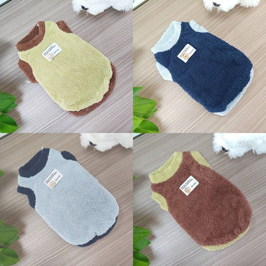 Thick Two-Leg Pullover Sweater For Small Dogs & Cats, Autumn/Winter - Blue - View 1