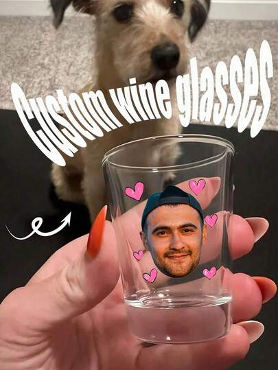 Customized Photo Wine Glass, Wine Glass With Photo, Customized Wine Glass, Customized Birthday Wine Glass, Personalized Photo Wine Glass, Multi-Functional, Funny Single Party Wine Glass, Party Gifts, Groom & Bride Face Wine Glass, Girlfriend Travel, Single Party Gift, Warm Atmosphere, Autumn Home Decor