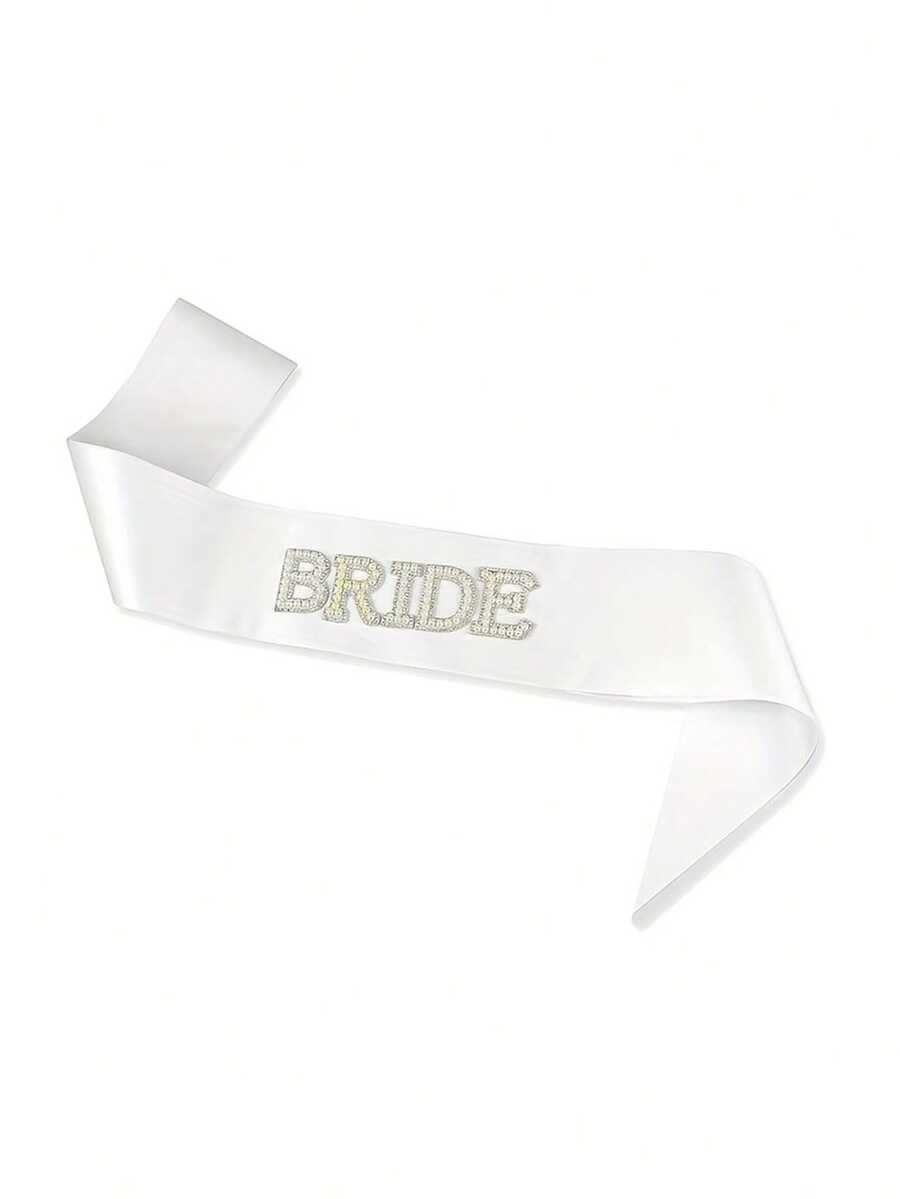 1 pieza Faja nupcial con perla blanca y rhinestone, adecuada para bodas, fiestas, decoraciones de boda, también aplicable para Halloween, Navidad y otros eventos y fiestas festivas - Multicolor - Ver 1