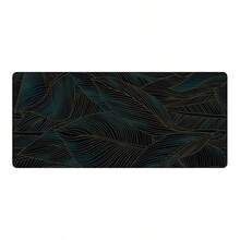 Leaf Pattern Rug, Suitable For Kitchen, Hallway, Bathroom And Laundry Room. Fashionable Black And Blue Design - (4) - View 3