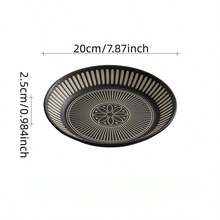 Ceramic Plates With High-End Printed Embossed Deep & Shallow Plates, Japanese Style Tableware, Artistic Dish Presentation Plates, Household Dining Plates - Multicolor - View 14