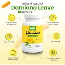 Abronikey Bella Damiana Leaf Capsules | Herbal Supplement For Daily Use | 60 Capsules - 1瓶 - 查看 6
