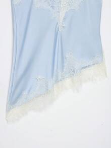 LEILEIBEI Spring/Summer New Women's Fashion European And American Style Lace Decor Sexy Camisole Top - Blue - View 11