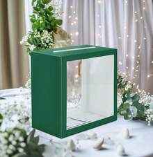 Elegant Green Card Box For Wedding, Baby Shower, Graduation & Party Gifts - Green Card Box - 查看 4
