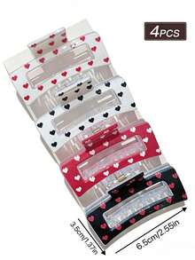 Bộ 4 kẹp tóc in hình quả lê, kẹp tóc màu xanh lá cây, kẹp tóc vuông 3.4 inch, phụ kiện tóc in hình quả lê phong cách Y2K, kẹp tóc màu xanh tươi mát, phù hợp cho bé gái và phụ nữ, vật dụng cần thiết cho mùa xuân/hè, có thể dùng làm quà tặng sinh nhật, đám cưới, Ngày của Mẹ, đi nghỉ mát và trang phục thường ngày, đồ dùng dự tiệc, quà tặng cô dâu, Ngày Valentine, quà tặng tựu trường, kẹp tóc hoa, kẹp tóc đi nghỉ mát, kẹp tóc đi biển. - màu xanh lá - Xem 6