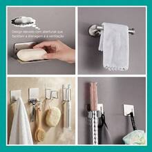 Kit Acessórios Banheiro Inox 304 Prata escovada 15 Peças Winda - Prata - Visão 10
