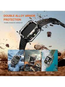 Blackview W70 Pro Smart Watch Global Version, High Brightness LED Flashlight, IP68 Waterproof & Dustproof, Smart Voice Assistant, 2.01" Largest Display & 900mAh Battery, 24/7 Blood Oxygen Monitoring - Black - View 5