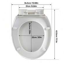 Quick Release Toilet Seat | Soft Close | Heavy Duty | Universal Fit | One Button - A - View 4