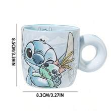 Disney 迪士尼米奇、米妮、黛丝、史迪奇陶瓷马克杯，高品质情侣水杯，生日礼物 - 彩色 - 查看 7