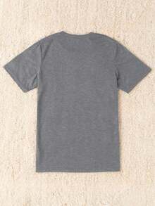 Camiseta de Algodón con Estampado Gráfico de Leopardo, Camiseta Casual Suave de Manga Corta 100% Algodón 220g - Gris Claro - Ver 2