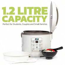 Rice Cooker Slow Cooker And Food Steamer For 1-6 People 1.2 Litre - Keep Warm Function Delay Timer Premium Inner Pot Spatula And Measuring Cup Perfect Rice Every Time Quick And Easy - As Pic - View 3