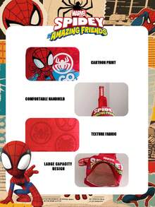 1 Pc Marvel Officially Licensed Spider-Man Pattern Sling Bag, Boys' Casual Crossbody Bag, Lightweight Adjustable Strap Chest Bag,Cartoon Coin Purse, Ideal For Boy,Boy, Young Fans,Students, Perfect For Daily School Runs, Outdoor Play, Theme Park Visits, Holiday Trips, Convenient For Holding Snacks - Red - View 10