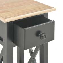 vidaXL Beistelltisch Schwarz 27 X 27 X 65,5 Cm Holz - nero - Visualizzare 7