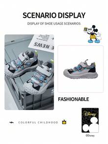 Disney 1 Pair  Collaboration Children's Sneakers, Suitable For Daily Wear, Festivals, Sports, Outdoor Activities, Comfortable, Non-Slip, Breathable (Boys' Sneakers, Boys' Skate Shoes, Children's Sneakers, Girls' Sneakers, Girls' Skate Shoes) - Black - View 7