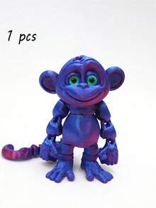 3D Printed Monkey Figurine, 3D Printed Long-Tailed Monkey Figurine, Creative Animal Model, Office And Home Decor, Mixed Color Plastic - Monkey - View 15
