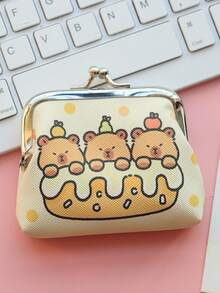 1 PC Capybara Cute PU Zero Money Bag Cartoon Mini Earphone Bag Storage Bag Coin Bag - Multicolor - View 8