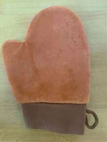 1pc Self-Tanning Glove, Unisex No Sunlight Tanning Glove With Thumb, Double-Sided Velvet Reusable Tanning Glove - Multicolor - View 6
