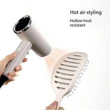 自清洁罗纹梳，高梳齿蓬松梳，防静电头皮按摩梳（女士专用），家用卷发梳 - A - 查看 5