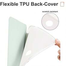 透明笔槽三折平板电脑保护套，时尚之选，适用于 OPPO Pad 11"、OPPO Pad Air、OPPO Pad Air 2、OPPO Pad 3/2、vivo Pad 11"、vivo Pad Air 11.5"/iQOO Pad Air、vivo Pad 5/3/2 12.1"（2024/2023）/iQOO Pad 2 12.1"/iQOO Pad 12.1"、vivo Pad 3/5 Pro 13"（2024/2025）/iQOO Pad 2 Pro 13" 平板电脑 - 薄荷綠 - 查看 5