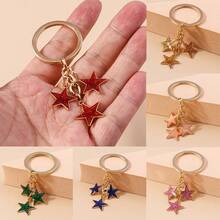 1 Cute Star Keychain, Suitable For Women's Bags, Backpacks, Car Key Decorations, Holiday Gifts, Gifts For Friends - 粉色 - 查看 3