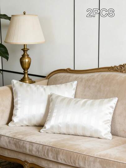 2pcs Luxury Satin Pillowcase, Soft & Breathable, Anti-Wrinkle, Gentle Hair & Skin Care, Improve Sleep Quality. Pillowcase Only, No Filling, Silky Smooth, Ultra Soft & Breathable, Machine Washable. Ideal Gift For Family, Friends, And Travelers. Envelope Closure, Cool & Comfortable, Luxury Bedding Pillowcase, Ultra Soft Hotel Pillowcase, Fits Standard, Queen, King Size Beds