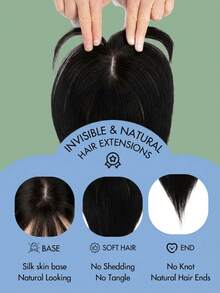 100% Human Hair Clip-In Extensions, Straight Gray Ombre, Style A01 And A02, Solves Thinning Hair, Creates Natural-Looking Realistic Hair, Effectively Increases Hair Density | Natural Appearance | Secure Clips - Multicolor - View 4