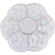 5000pcs/Box, 2mm, 3mm, 4mm, 5mm, 6mm, 5 Sizes, Jelly Candy Colors, Transparent AB Crystal Beads, Flower-Shaped Box, Round Flat Bottom Rhinestones, Multi-Color Crystal Gems, Non-Hotfix DMC Jewelry Beads, Glass Stones, 3D Diamond Pattern Design Accessories, Shiny Nail Art Stickers, Suitable For Clothes, Bags, Shoes, Cups, Phone Cases, Handicrafts, DIY Decorations. - AB Colors - View 22