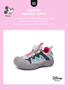 Disney 1 Pair  Collaboration Children's Sneakers, Suitable For Daily Wear, Festivals, Sports, Outdoor Activities, Comfortable, Non-Slip, Breathable (Boys' Sneakers, Boys' Skate Shoes, Children's Sneakers, Girls' Sneakers, Girls' Skate Shoes) - Pink - View 3