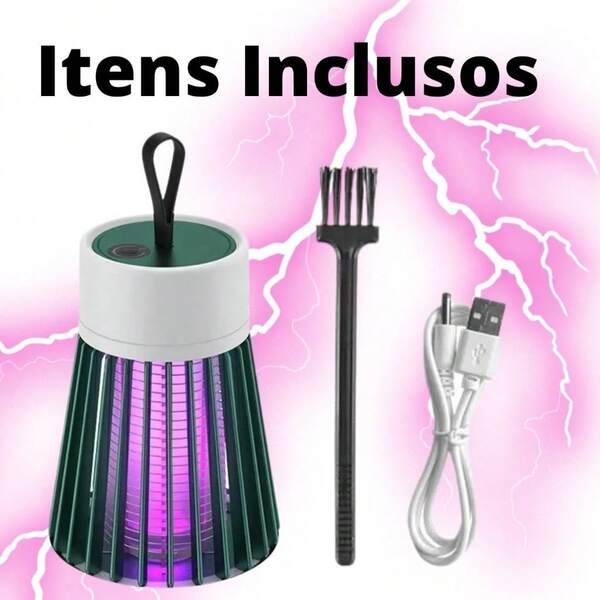 Lâmpada Elétrica Mata-Mosquitos Com Luz UV Usb Recarregável Armadilha Para Insetos