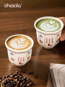 choxila 1pc Middle Eastern Saudi Handheld Coffee Cup, Small Italian Espresso Cup, One Cup Of Coffee, Saudi Coffee Cup, Tea Cup, Ramadan Gift, Suitable For Holiday Gatherings, Afternoon Tea, Camping, Hotels, Offices And Other Occasions. - Star and Moon Coffee Cup - View 5