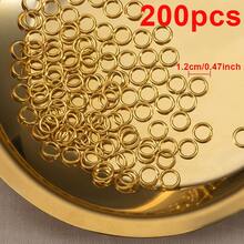 200Pcs Multi-Size Jump Rings Single Open Loop Connector Rings For Jewelry Making DIY Bracelets Necklaces Accessories - Multicolor - View 24