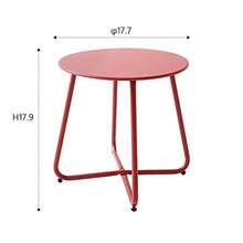 jjytMesa iliar para patio mesa iliar reda de ml reente a la intemperie portatil mesa iliar para ardin balcon patio rooMesa de centro exterior - Rojo - Ver 3