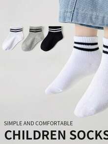 3/6/9/15 Pairs Kids Cartoon Pattern Socks, Breathable Mid-Calf Socks For Home And School Wear, Spring/Summer - Multicolor - View 10