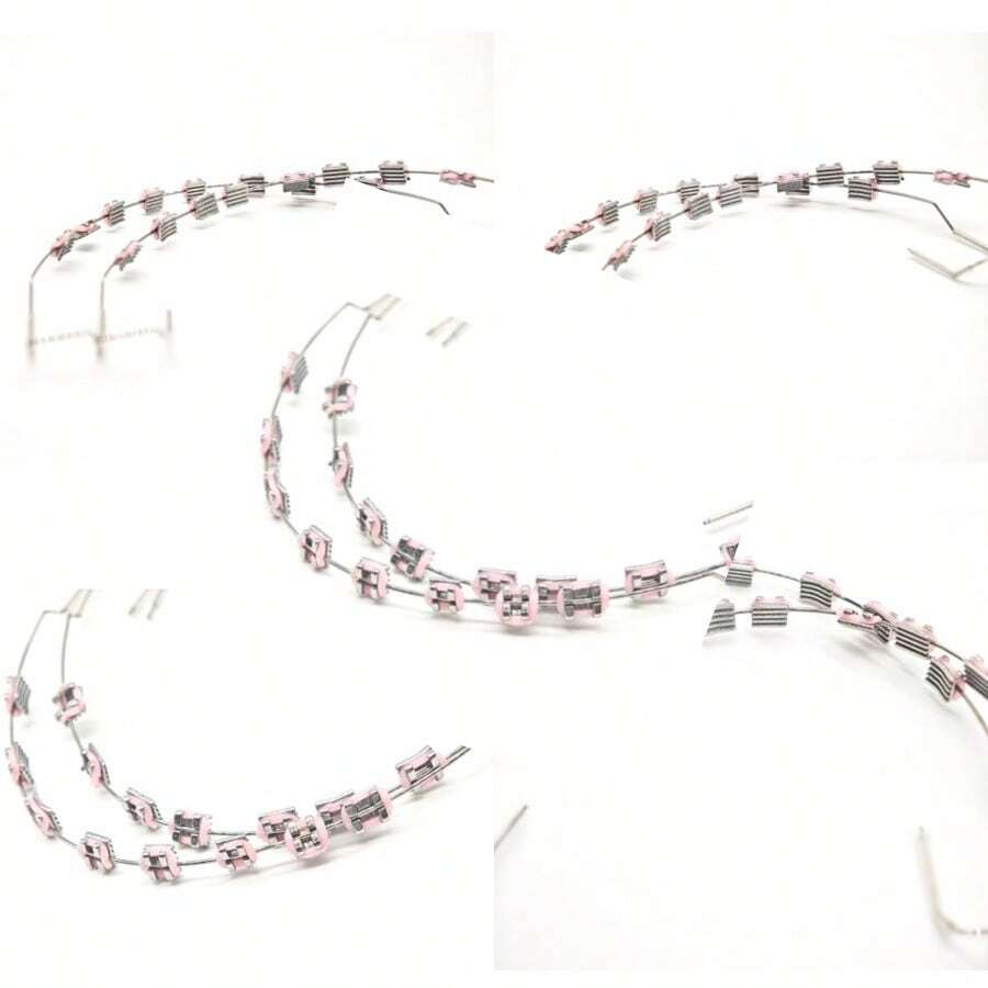 Pack Temporary Toot Ration Wit Metal WiresMetal And Ortic Ligature Ties Props Dental Sudents To Practice Pink - Hồng - Xem 1