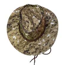 Sombrero camuflaje azul estilo vaquero para sol y uso diario - Café integral - Ver 1