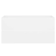 vidaXL Mobile sottolavabo con lavabo integrato, bianco, in materiale ligneo - Bianco - Visualizzare 9