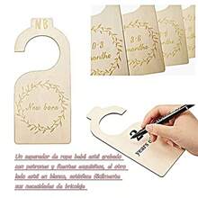 closet para ropa de madera7 Piezas Separador de Ropa Bebeorganizador de clóset de bebé Separadores de clóset para bebé Divisores de Tamaño para Armario de Bebé decoración para colgar en el hogar guardería organizadores - como en la foto - Ver 5