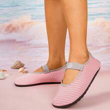 女士户外水鞋，速干沙滩鞋，防滑涉水钓鱼游泳鞋，轻便透气瑜伽鞋 - 粉色 - 查看 2