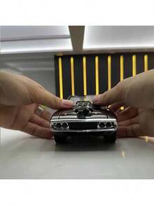 1个道奇汽车模型摆件，合金模型车，多功能，车门可活动开启，生日礼物，圣诞礼物，万圣节礼物，完美礼物，文具，减压球 - 黑色 - 查看 6