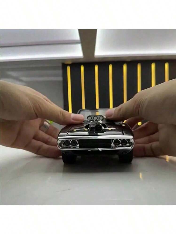 1 pièce Ornement de modèle de voiture Dodge, modèle de voiture en alliage, multifonctionnel, modèle de voiture avec portes ouvrantes, cadeau d'anniversaire, cadeau de Noël, cadeau d'Halloween, cadeau parfait, papeterie, balle anti-stress - Noir - Voir 5