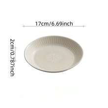 Ceramic Plates With High-End Printed Embossed Deep & Shallow Plates, Japanese Style Tableware, Artistic Dish Presentation Plates, Household Dining Plates - Multicolor - View 7