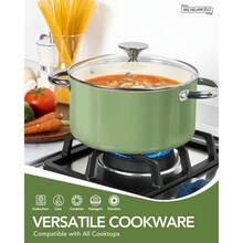 Pots And Pans Set Non Stick - Titanium Cookware Set Ceramic Coating, 8 - Pcs Nonstick Pots And Pans With Handle, Dishwasher  Induction Compatible, Green - Ceramic Cookware Green + 8pc Set - View 3