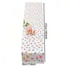 Butterfly Table Runner Rectangle Tablecloth Reusable Table Covers Decoration For Wedding Party Supplies - Multicolor - View 8