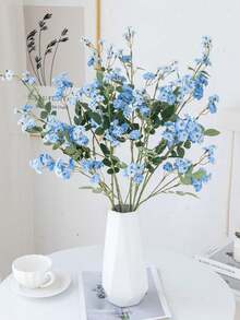 1/80pcs Artificial Rose Flower Bouquet, Home Tabletop Vase Decor, Wedding Decoration, Outdoor Garden Decor, Birthday Party Decor, Photography Prop, Wedding Floral, Desktop Decor, Floral Decor, Artificial Flower, Valentine's Day Decor, Home Decor, Valentine's Gift For Boyfriend/Girlfriend, Llama Decor - Blue - View 8
