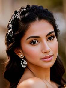 1件装奢华多功能全钻镂空蝴蝶发箍，女士带齿发箍，防止滑落，防止脱发，时尚夏季新款头饰，优雅复古发夹，时尚简约节日礼物发饰 - 1pcs黑色 - 查看 3