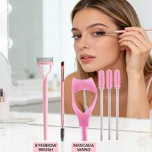 Eye Lash Mascara Guard Applicator Eyelash Comb Easy To Clean Fits Eye Shape Eyelash Brush Female Supply Mascara Brushe Makeup Brushes And Tools - Multicolor - View 12